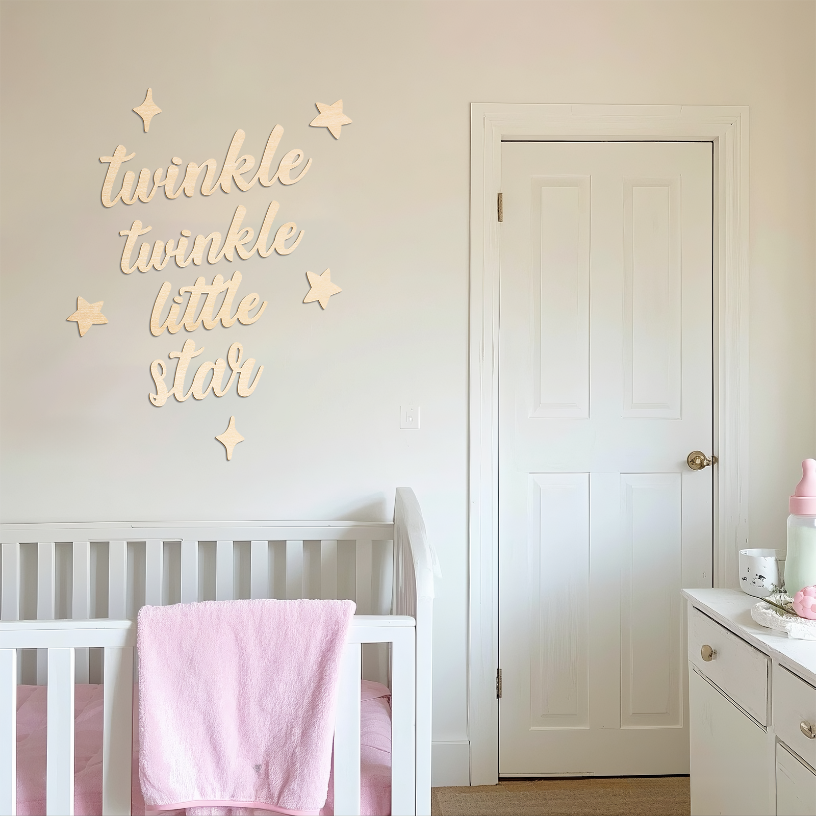 Baby Nursery Art - Twinkle Twinkle Little Star Wooden Sign