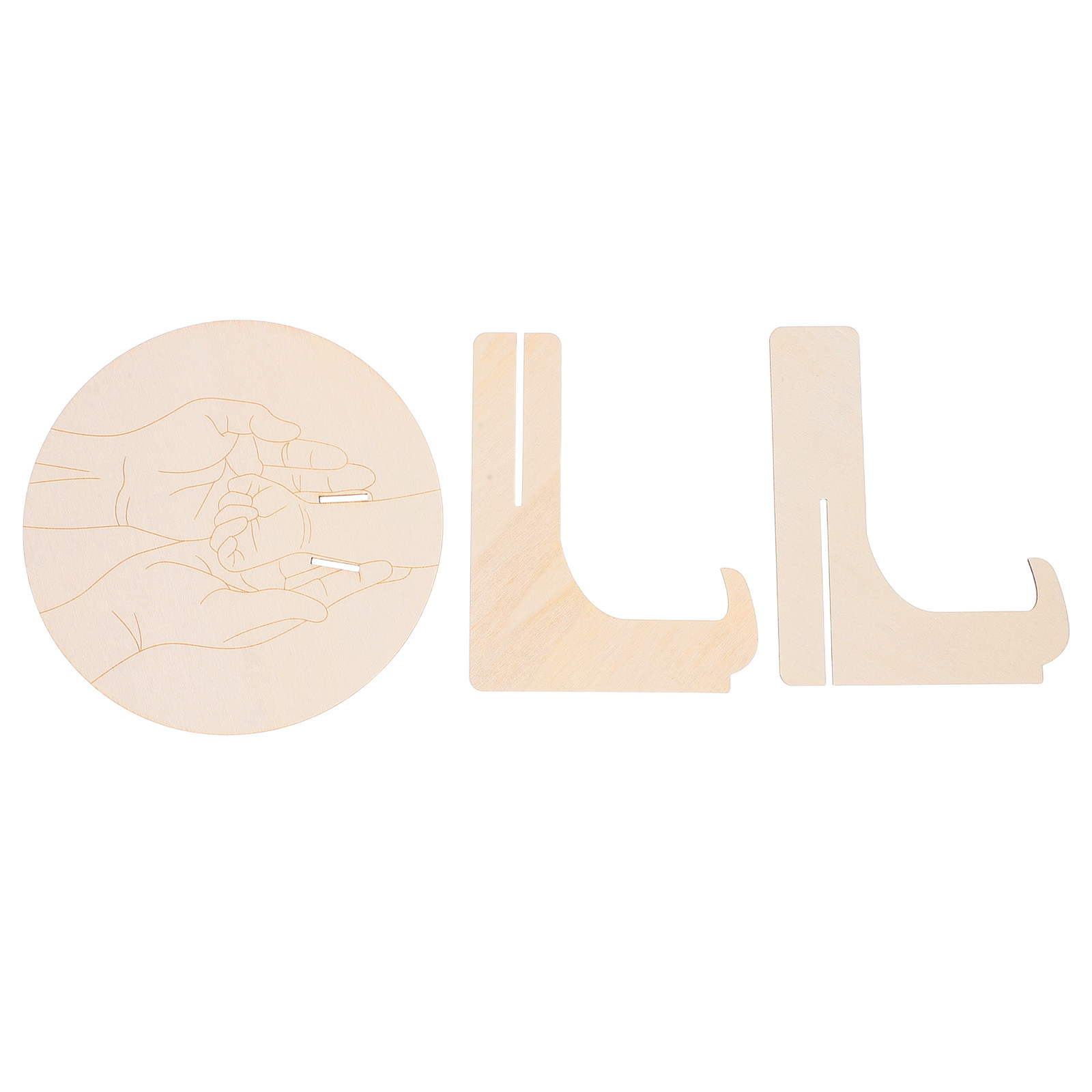 Baby Nursery Hospital - 1Set Engraved Round Wooden Baby Birth