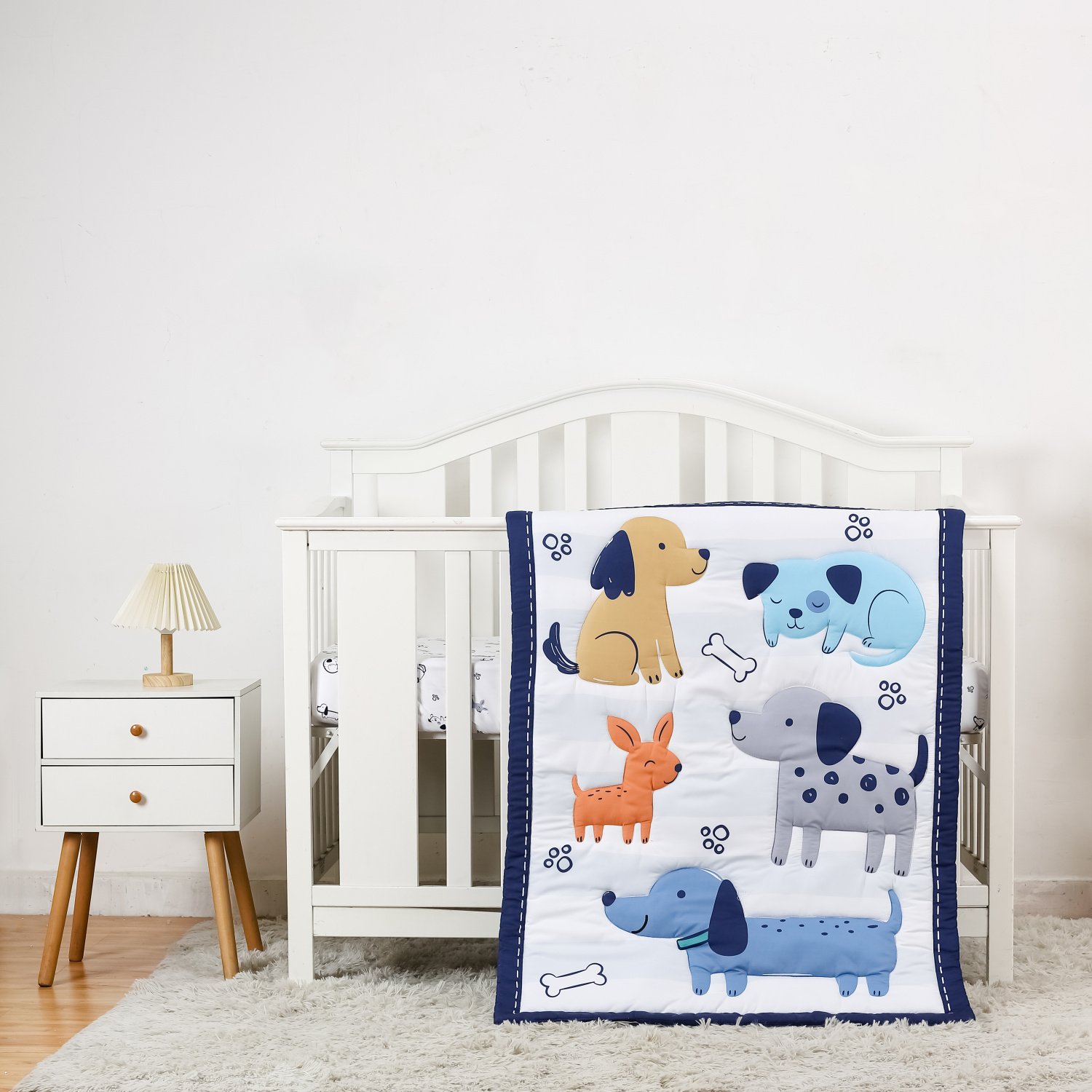 Baby Nursery Sale - 3pcs micro fiber brushed Baby Crib