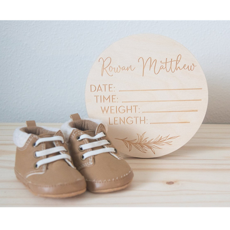 Baby Nursery Hospital - Wooden baby name sign Personalized birth