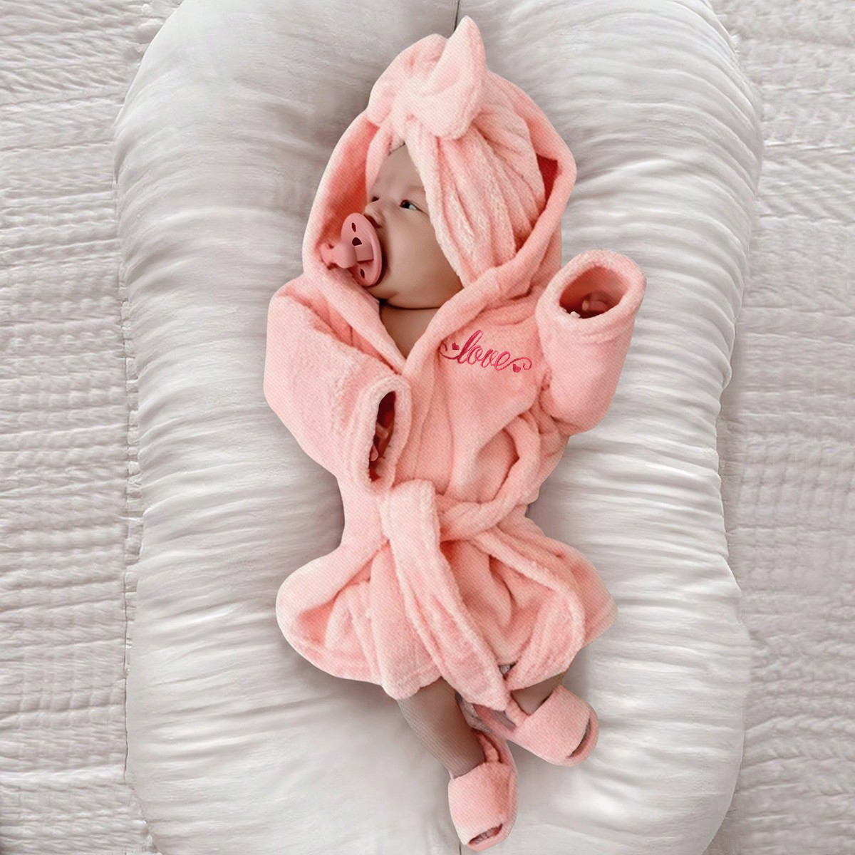 Baby Nursery Embroidery - Ylsteed Newborn Photography Bathrobe with Turban