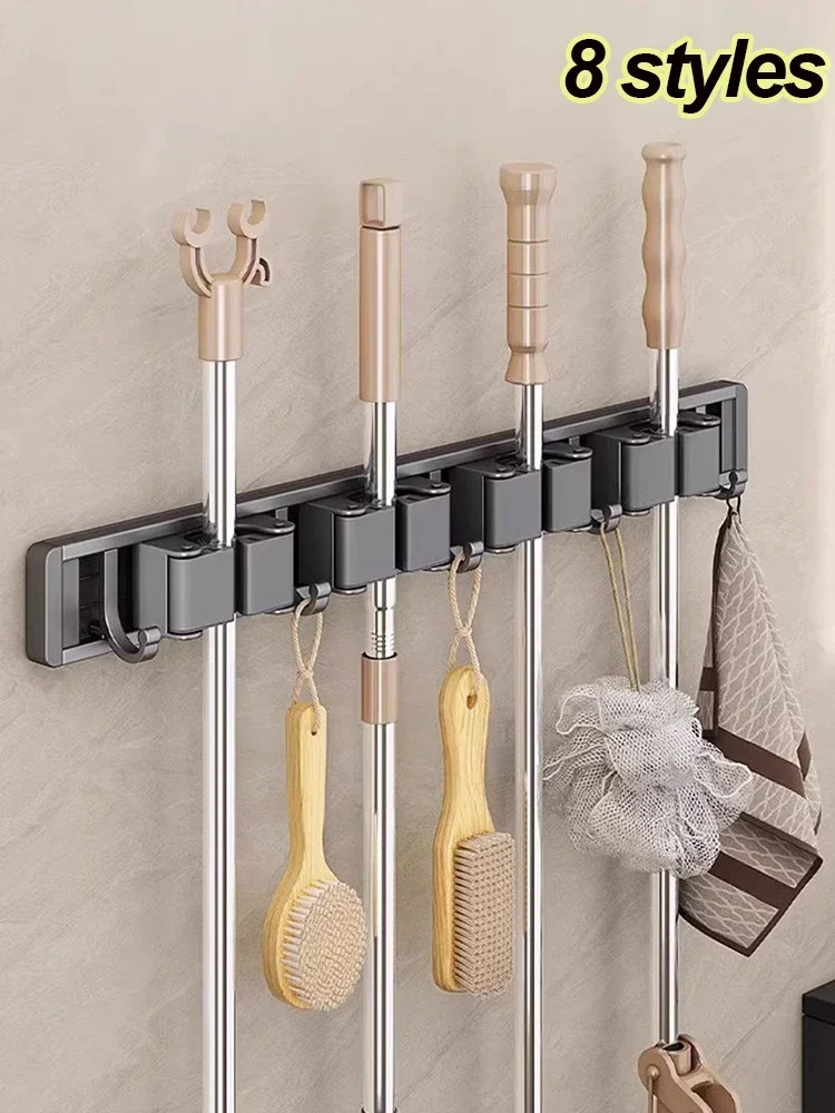 Baby Nursery Organizer - Mop and Broom Organizer Mop Holder