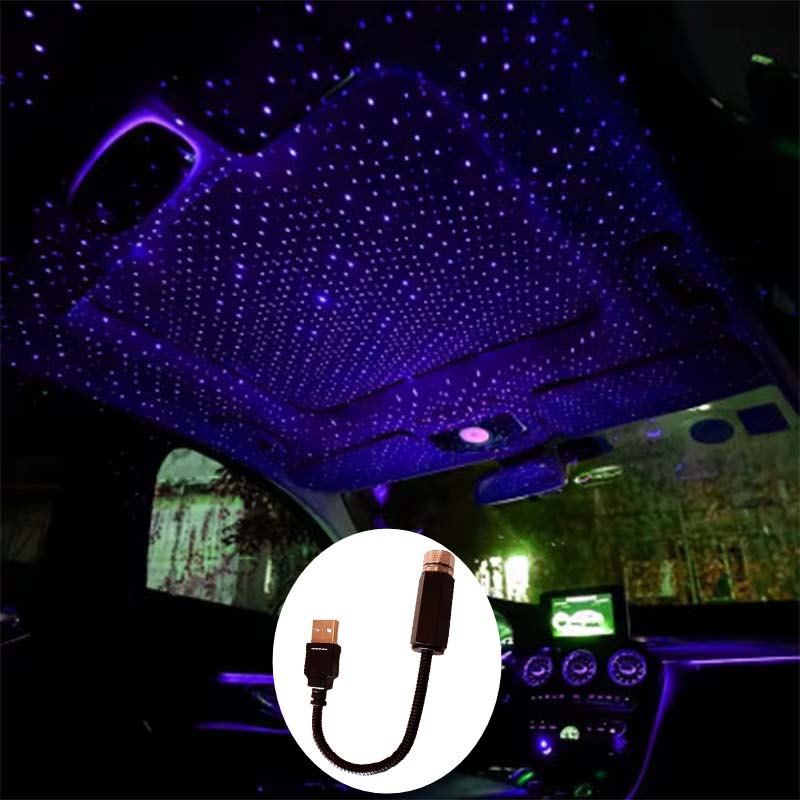 Night Light Projector Stars - Mini LED Car Roof Star Night