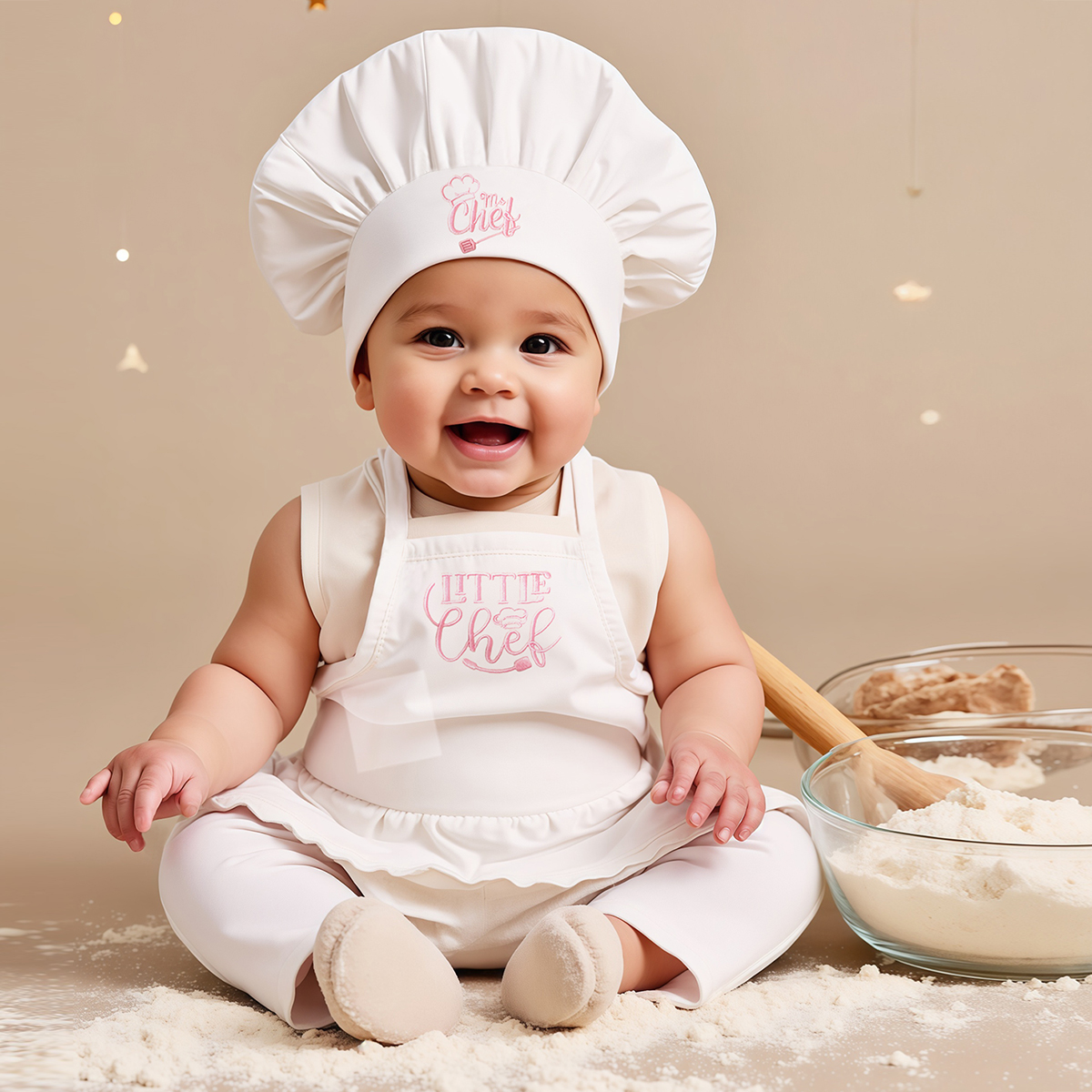 Baby Nursery Embroidery - Ylsteed 2Pcs Set Newborn Girl Chef