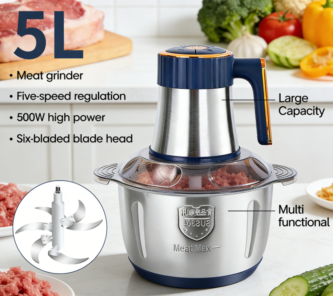 Baby Food Processor - High-grade 5L 304 Stainless Steel Electric