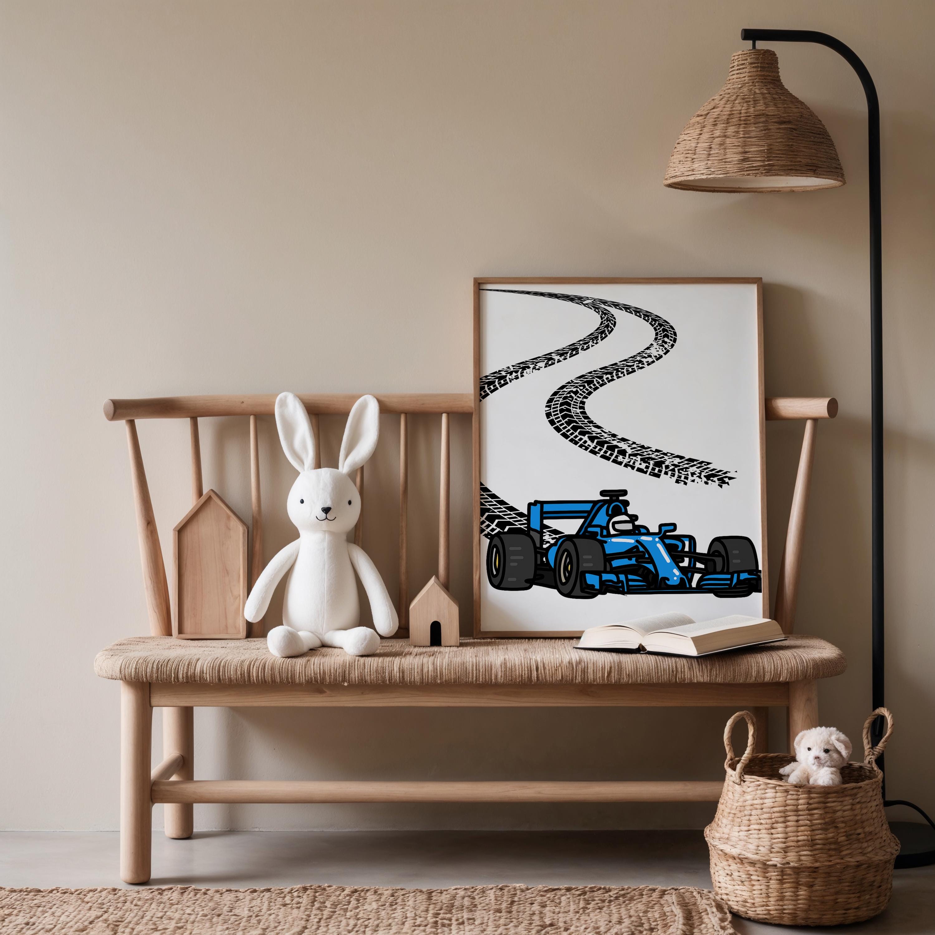 Custom Name Racing Car Nursery - Baby Nursery Art ulasan dan harga