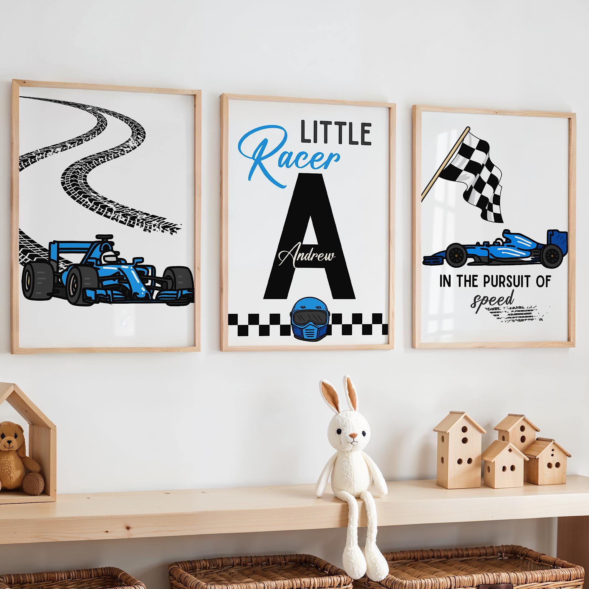 Custom Name Racing Car Nursery - Baby Nursery Art ulasan dan harga