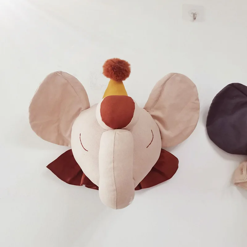 INS Cartoon Animals Head Wall  - Baby Nursery Decor Girl ulasan dan harga