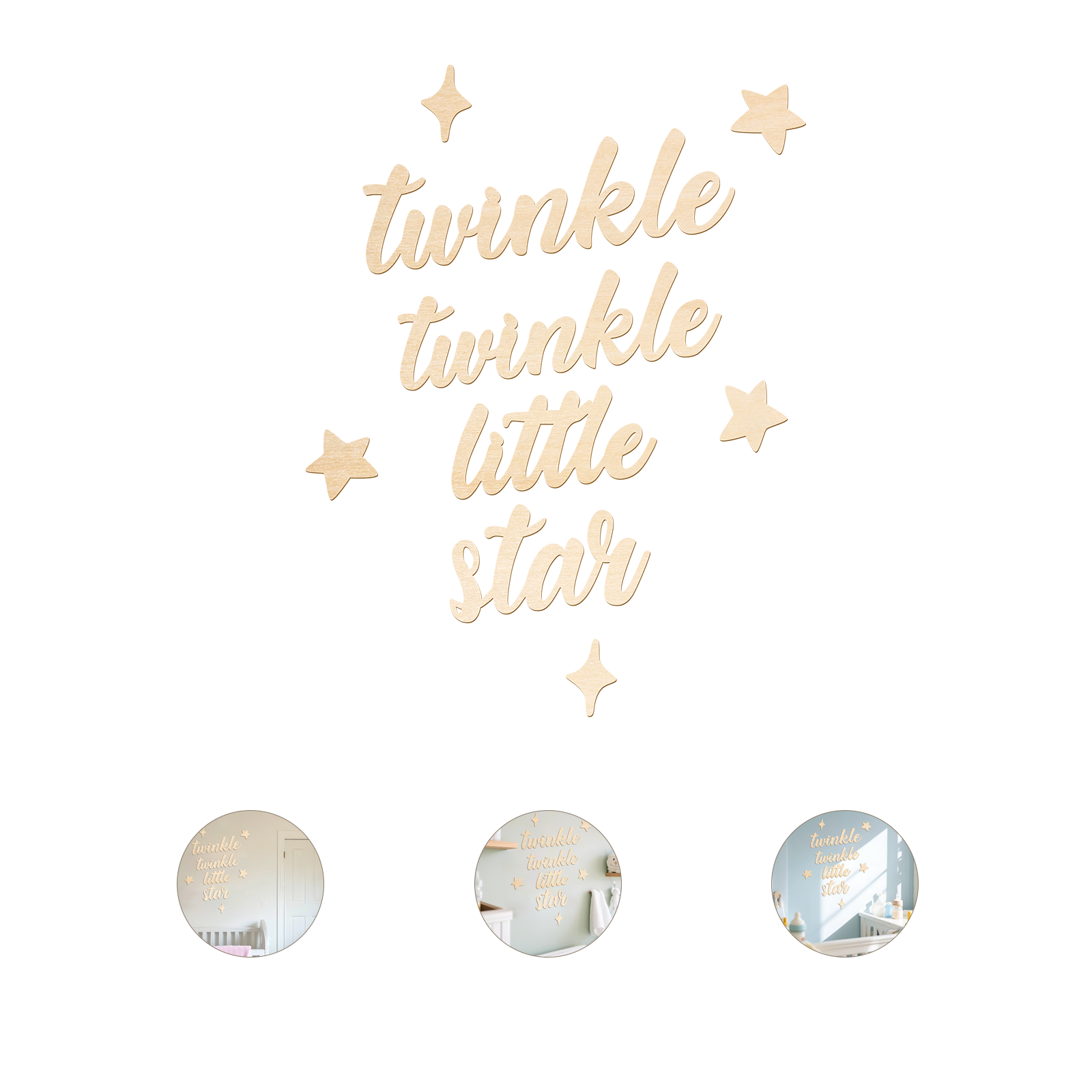 Twinkle Twinkle Little Star Wo - Baby Nursery Art ulasan dan harga