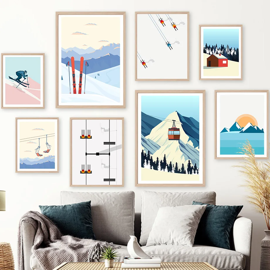Vintage Minimalist Ski Snowboa - Baby Nursery Vintage Decor ulasan dan harga
