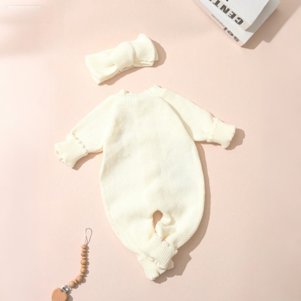 2PCS Infant Girl Cream Knit Co - Baby Nursery Embroidery ulasan dan harga