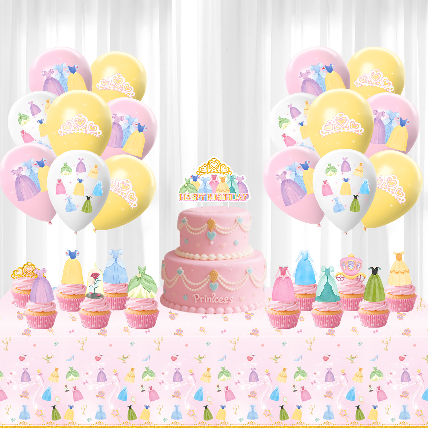 Princess Dress Girls Birthday  - Baby Nursery Decor Girl ulasan dan harga