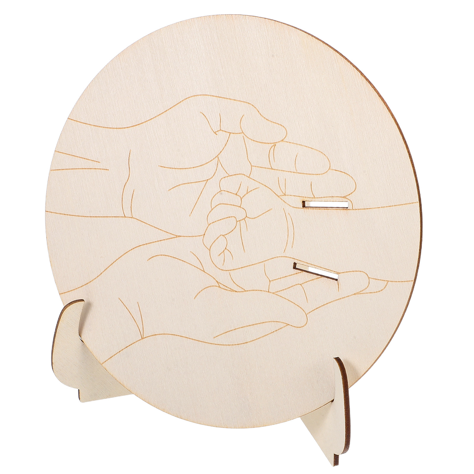 1Set Engraved Round Wooden Bab - Baby Nursery Hospital ulasan dan harga