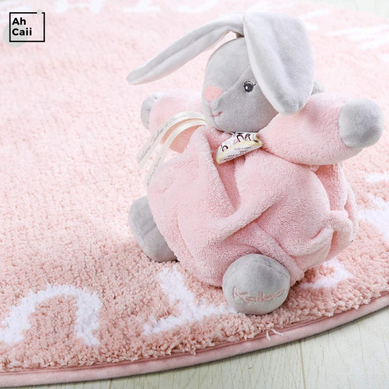 Round Kids ABC Fluffy Rugs Sof - Baby Nursery Sale ulasan dan harga