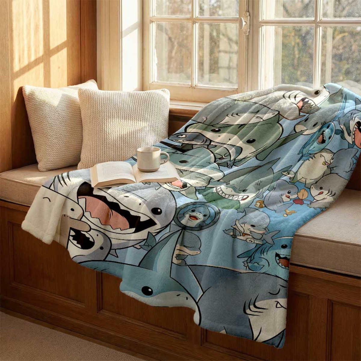 Large Cartoon Baby Sharks Flee - Baby Nursery Hospital ulasan dan harga