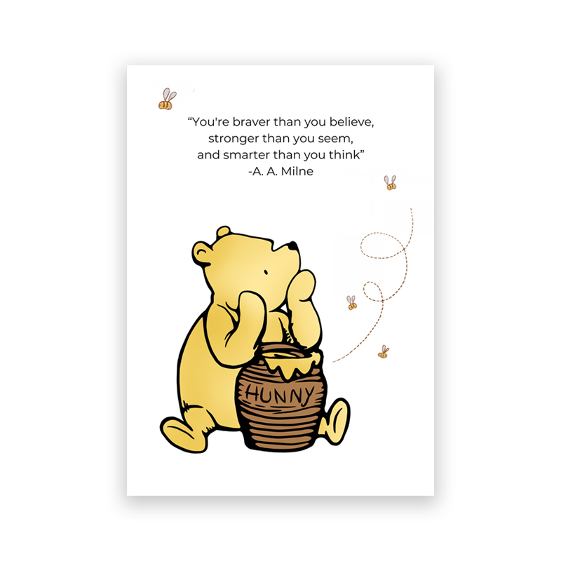 Watercolor Winnie the Pooh Can - Baby Nursery Winnie The Pooh ulasan dan harga