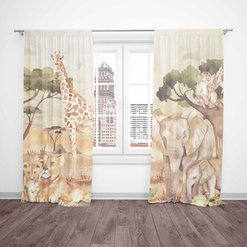 Mom and Baby Curtains Safari A - Baby Nursery Hospital ulasan dan harga