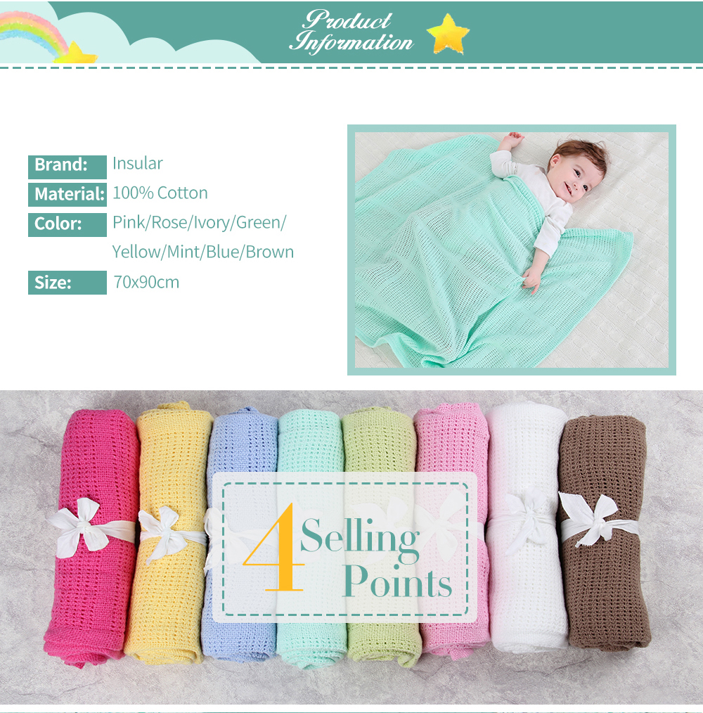 INSULAR Baby Cotton Blankets N - Baby Nursery Quilts ulasan dan harga