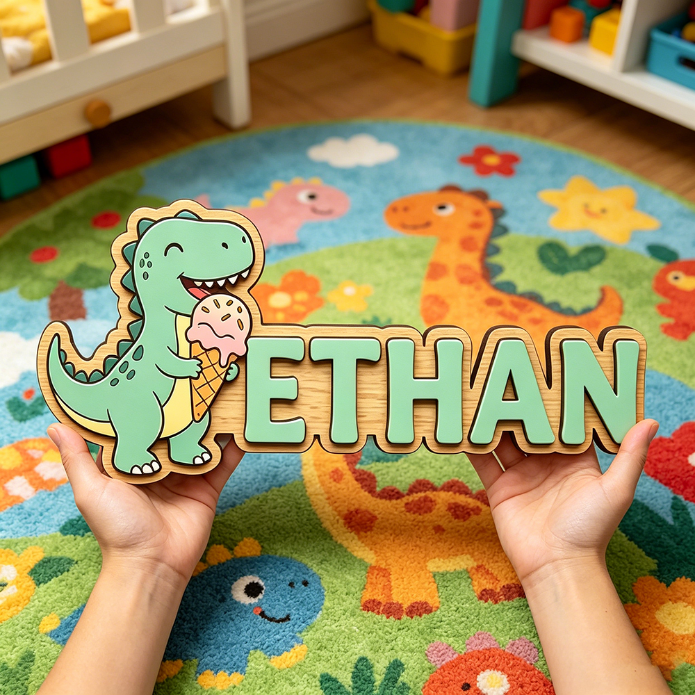 Whimsical Ice Cream Dinosaur C - Baby Nursery Decorations ulasan dan harga