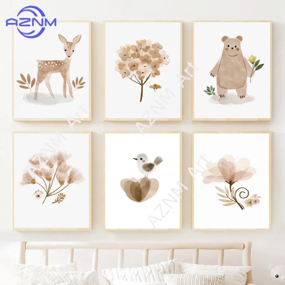Boho Nursery Wall Art Canvas - - Baby Nursery Art ulasan dan harga