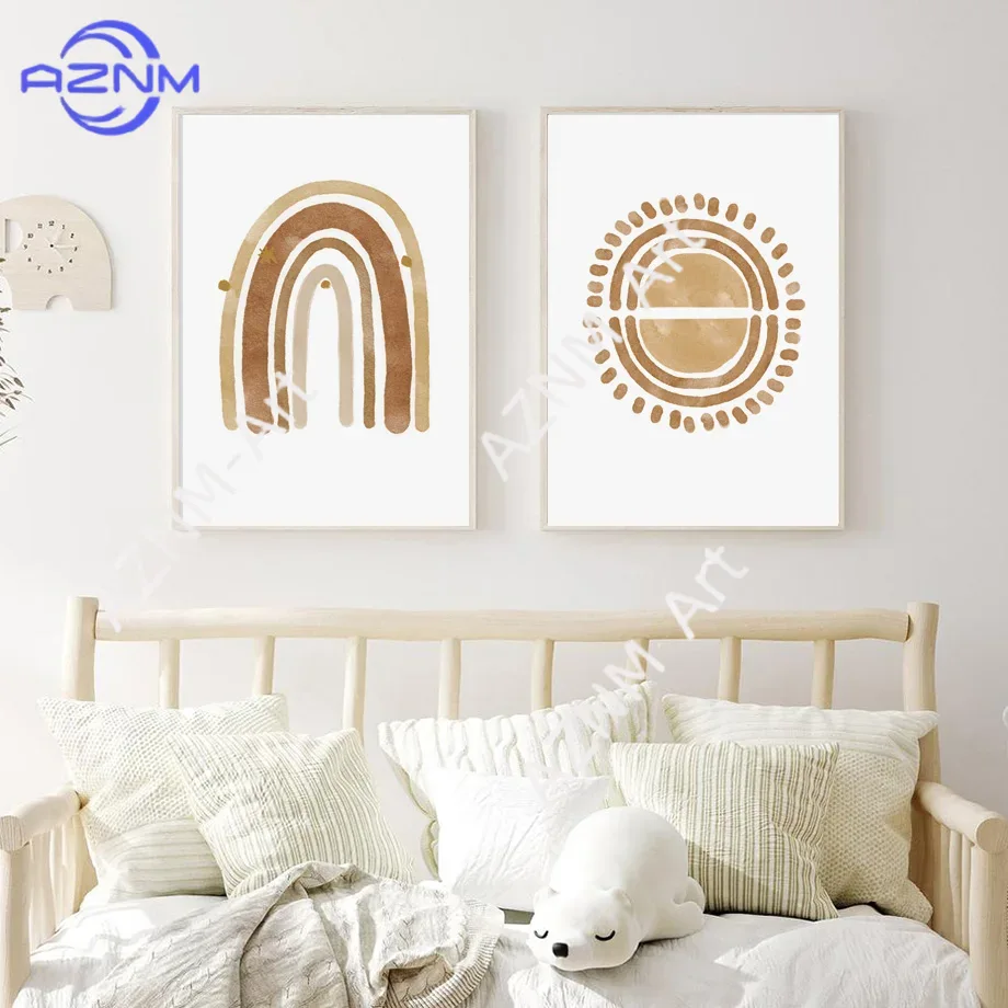 Boho Nursery Wall Art Canvas - - Baby Nursery Art ulasan dan harga
