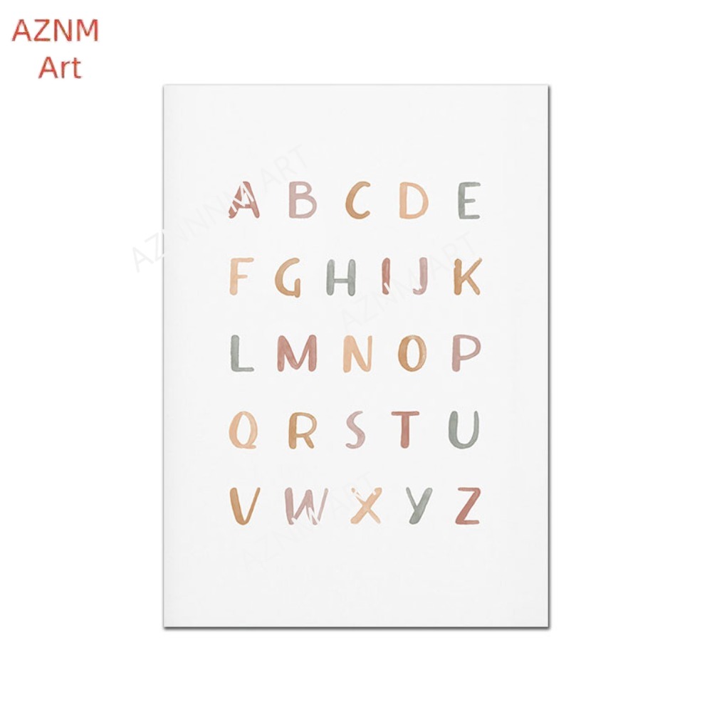 1/3PCS ，Poster Custom ABC 123  - Baby Nursery Art ulasan dan harga