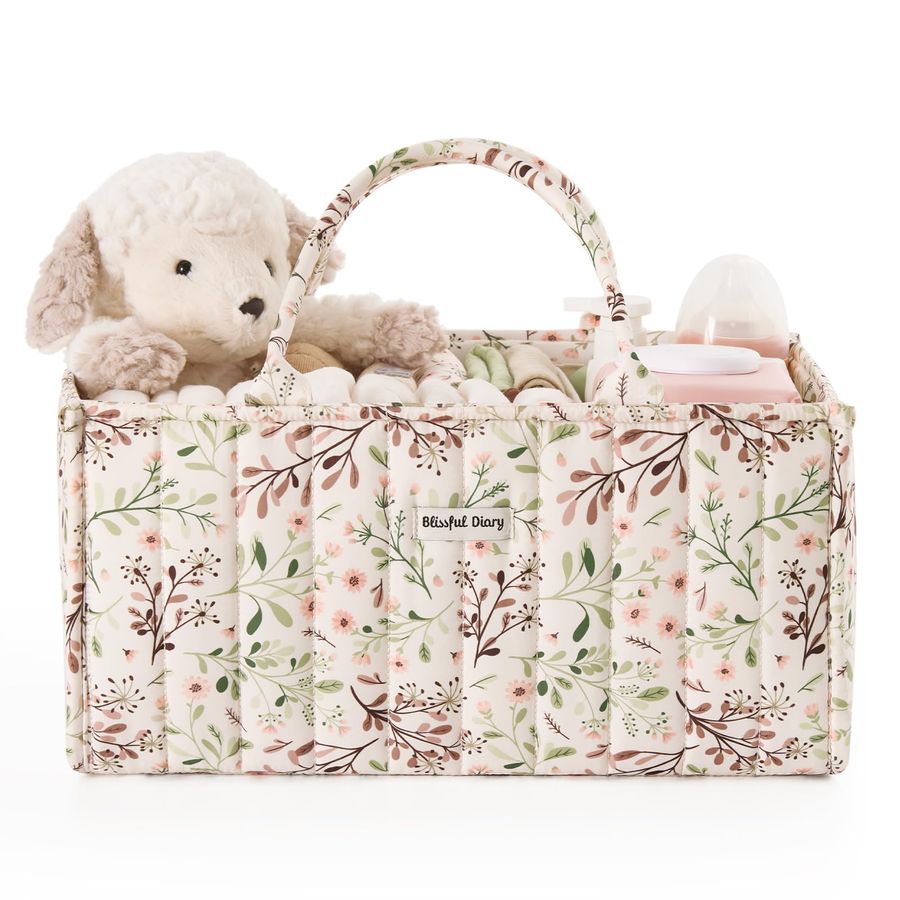 Floral Diaper Caddy Organizer, - Baby Nursery Must Haves ulasan dan harga