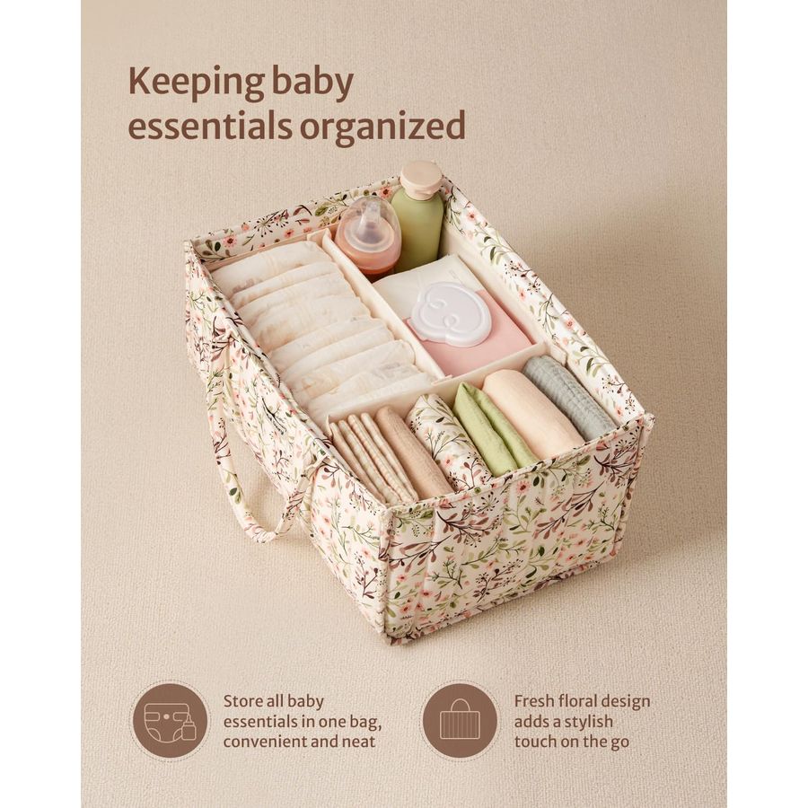 Floral Diaper Caddy Organizer, - Baby Nursery Must Haves ulasan dan harga