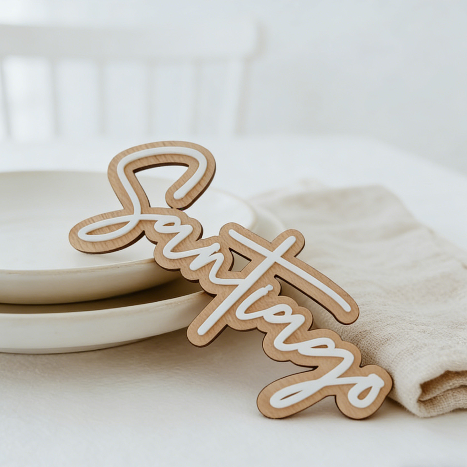 1Pc Custom Name Cute White Woo - Baby Nursery Decorations ulasan dan harga
