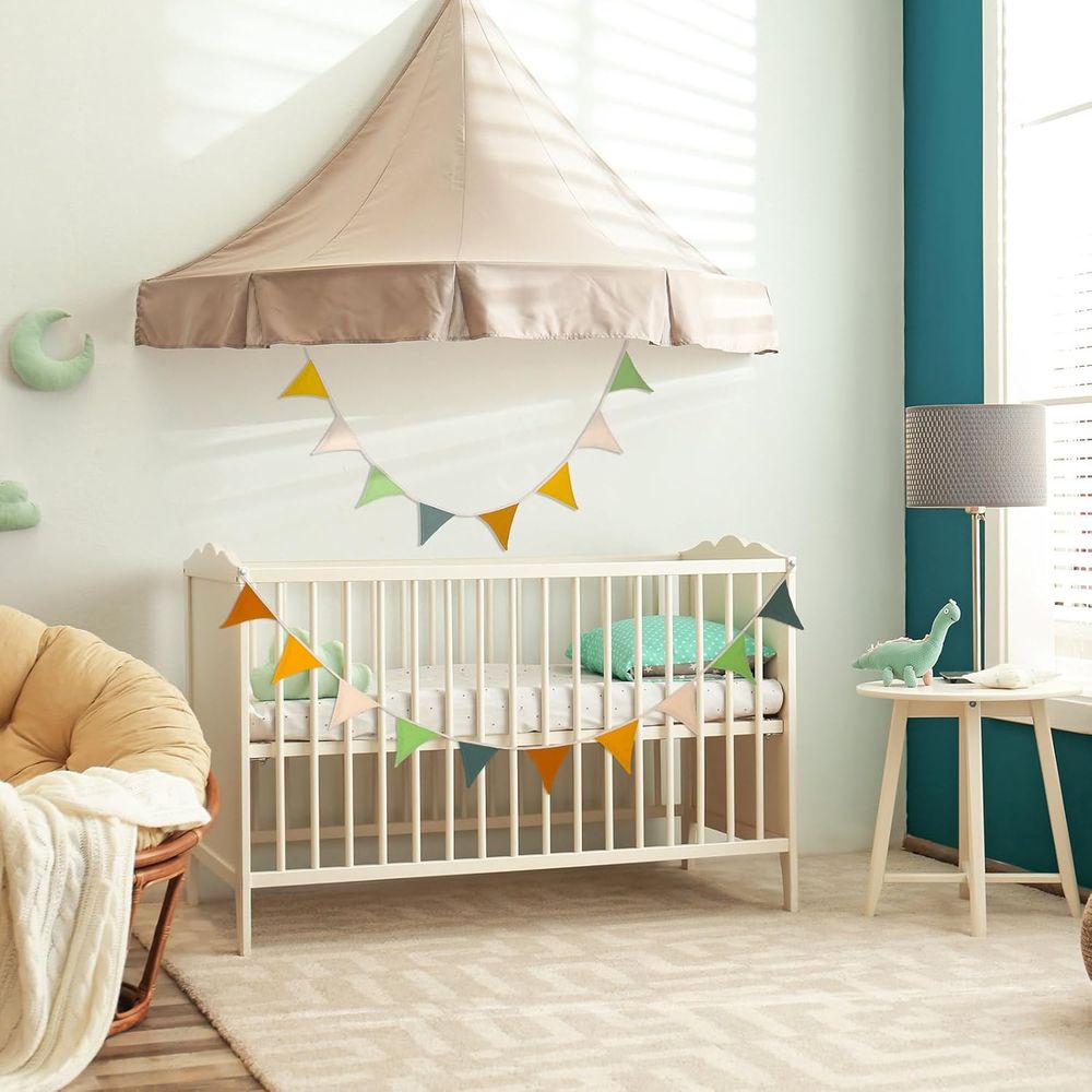7.75ft Vintage-Colored Pennant - Baby Nursery Vintage Decor ulasan dan harga