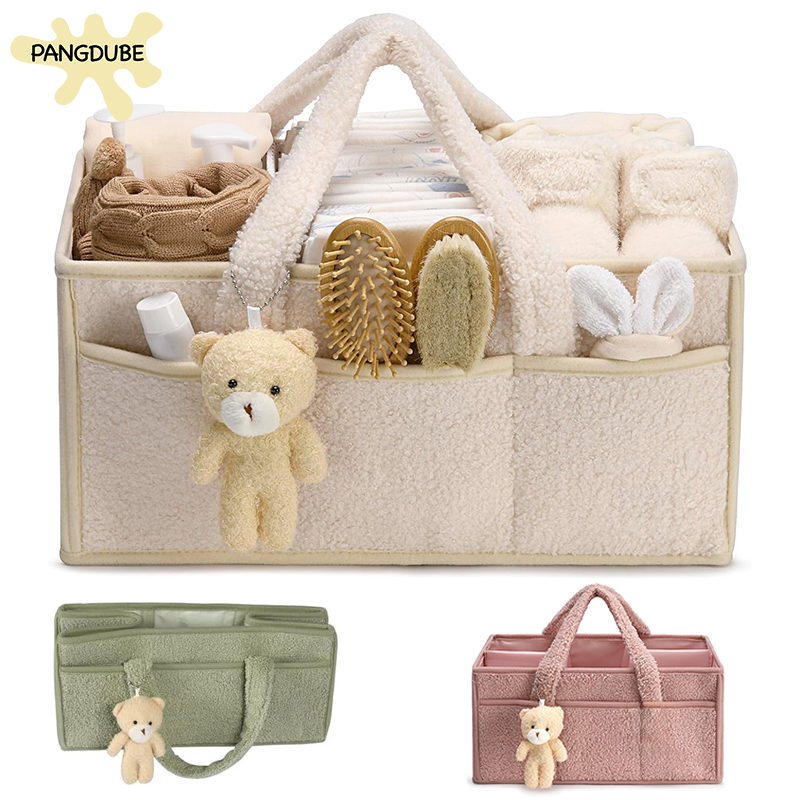 PANGDUBE Plush Diaper Stackers - Baby Nursery Organizer ulasan dan harga