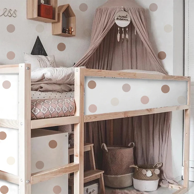 Boho Polka Dots Wall Stickers  - Baby Nursery Peel And Stick Wallpaper ulasan dan harga