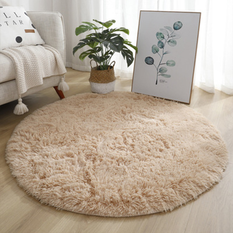 Super Soft Fluffy Round Rug Pl - Baby Nursery Mat ulasan dan harga
