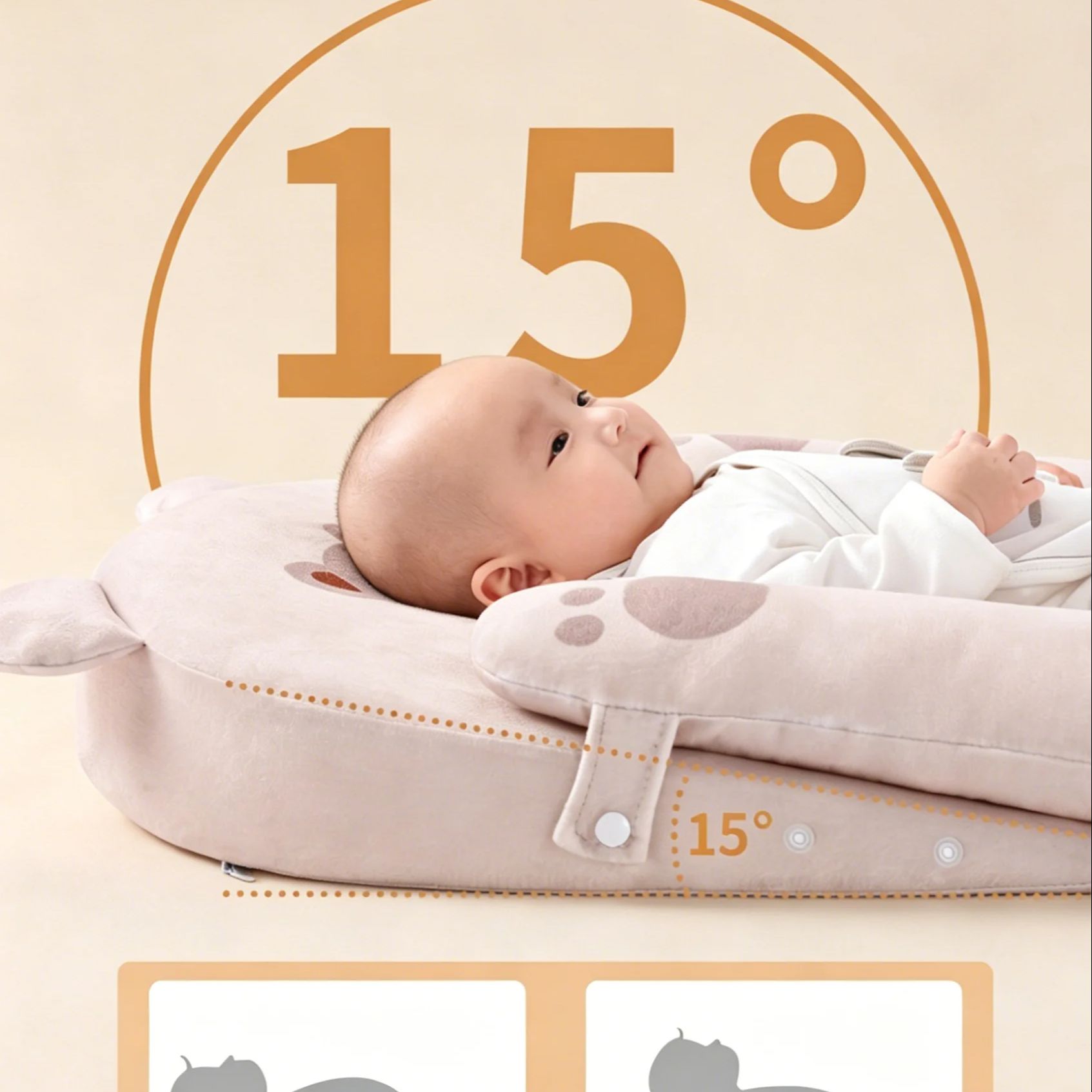 Comfortable Baby Lying Positio - Baby Nursery Pillow ulasan dan harga