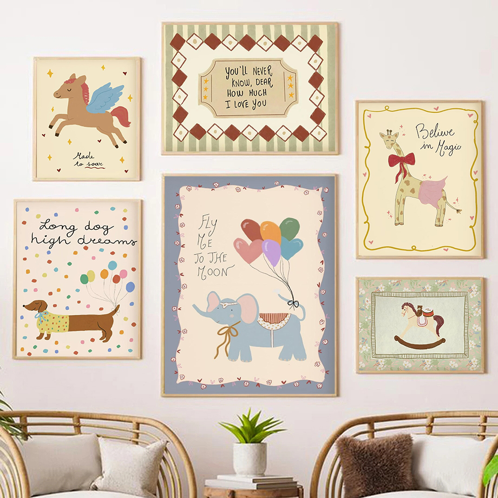 Vintage Rocking Horse Giraffe  - Baby Nursery Vintage Decor ulasan dan harga