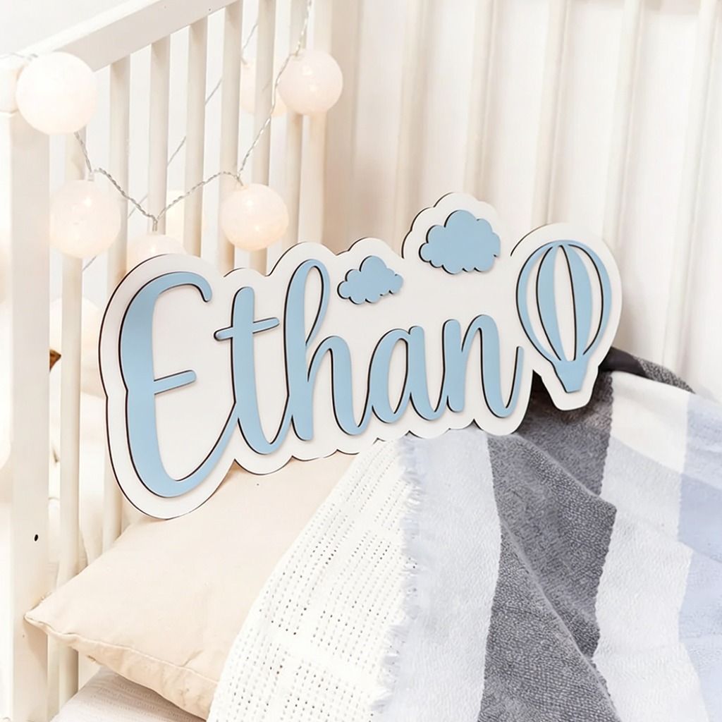 Personalized Custom Wooden Nam - Baby Nursery Decor Girl ulasan dan harga