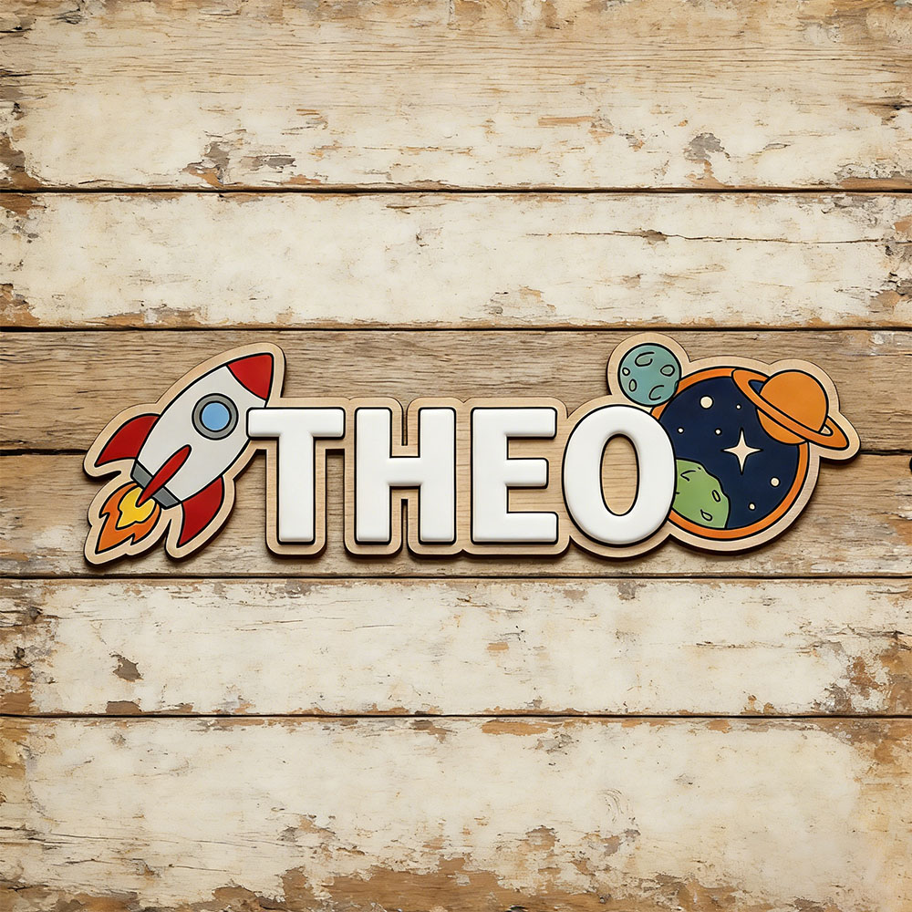 Personalized Space Rocket Name - Baby Nursery Decorations ulasan dan harga