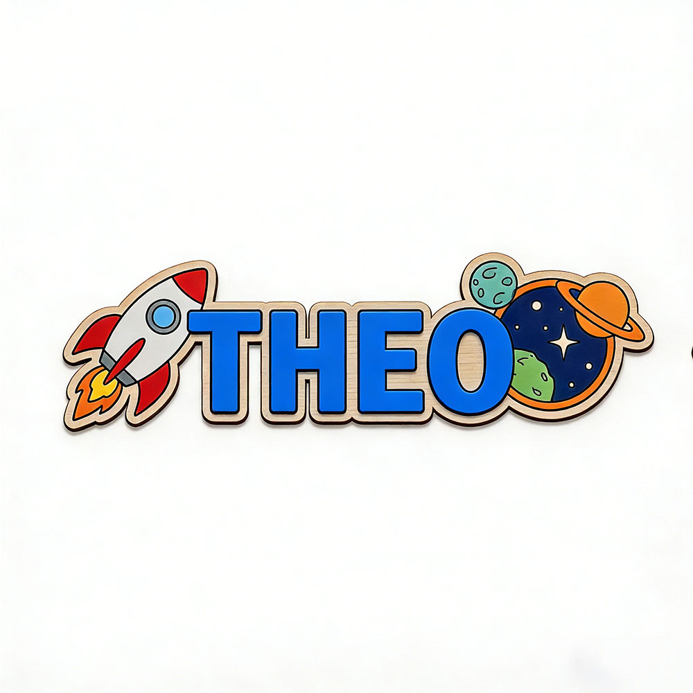 Personalized Space Rocket Name - Baby Nursery Decorations ulasan dan harga