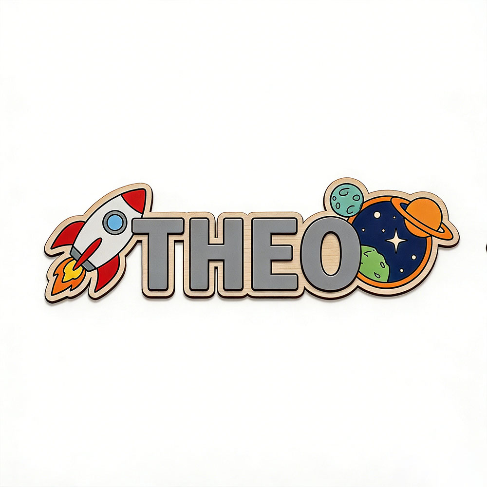 Personalized Space Rocket Name - Baby Nursery Decorations ulasan dan harga