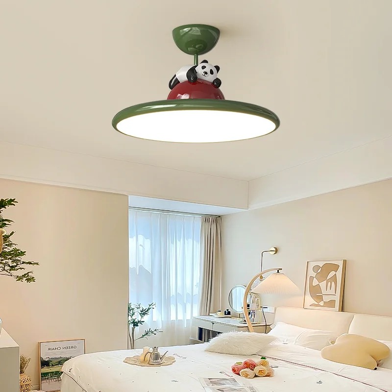 Cartoon Cream Style Panda LED  - Baby Nursery Light Fixture ulasan dan harga