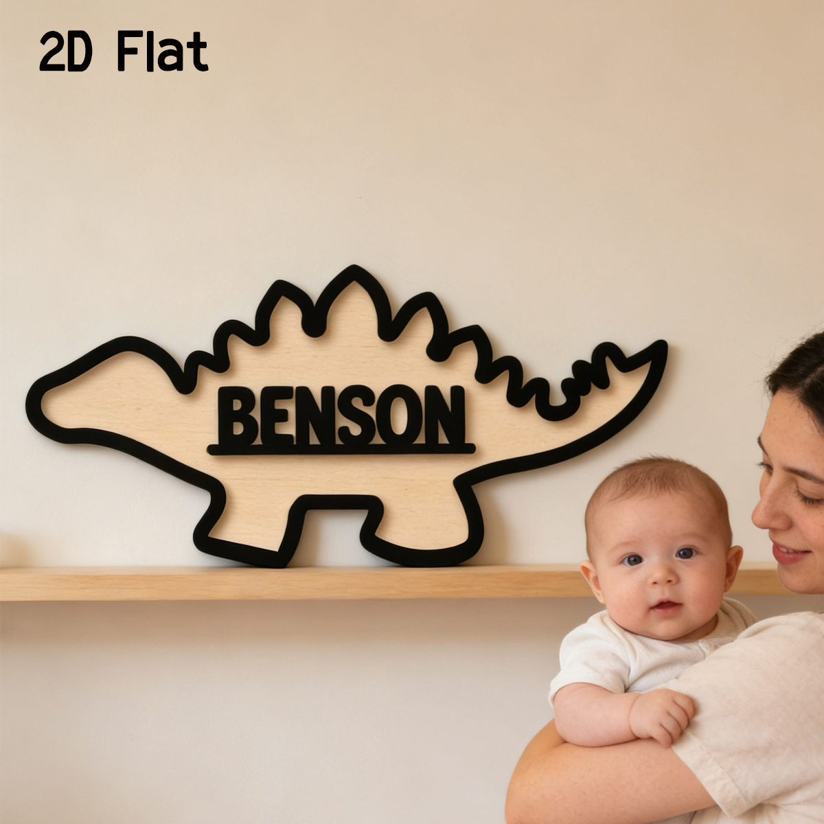 1Pc Cutom Dinosaur Wooden Acry - Baby Nursery Decorations ulasan dan harga