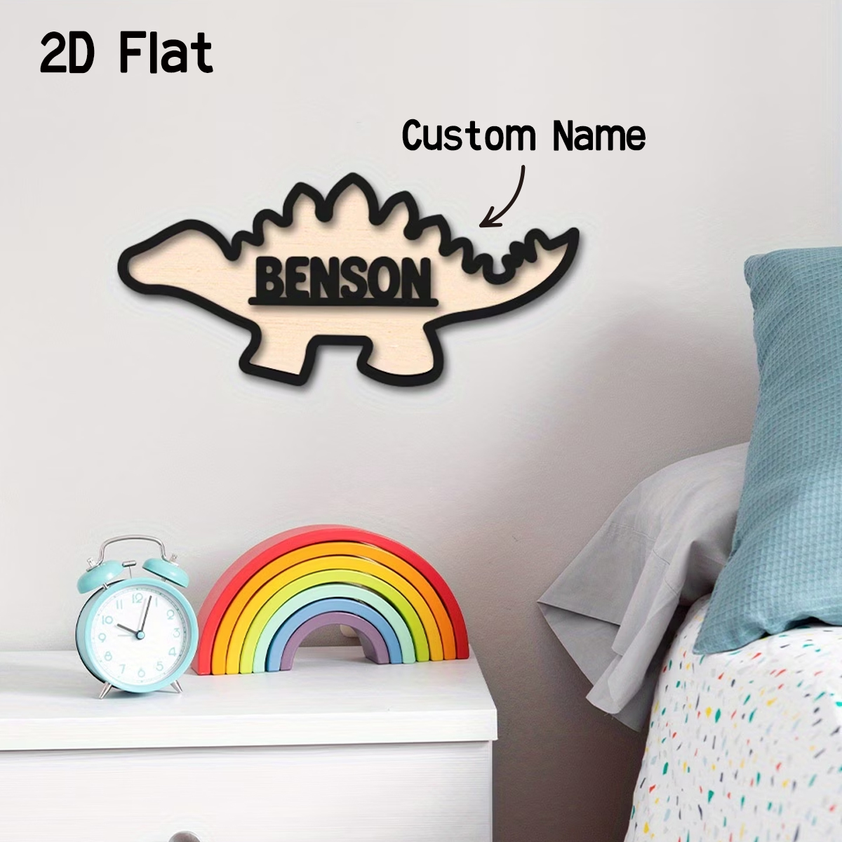 1Pc Cutom Dinosaur Wooden Acry - Baby Nursery Decorations ulasan dan harga