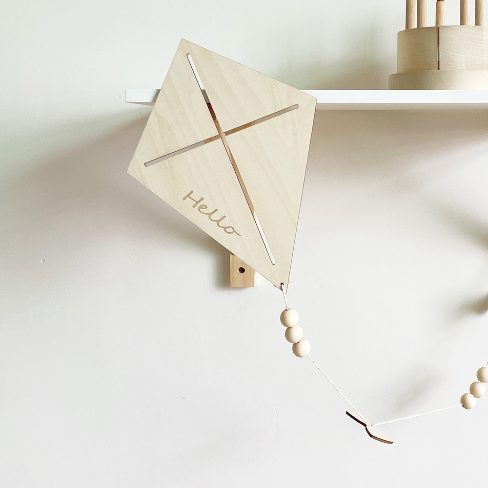 INS Nordic Wooden Kite Wall Or - Baby Nursery Products ulasan dan harga