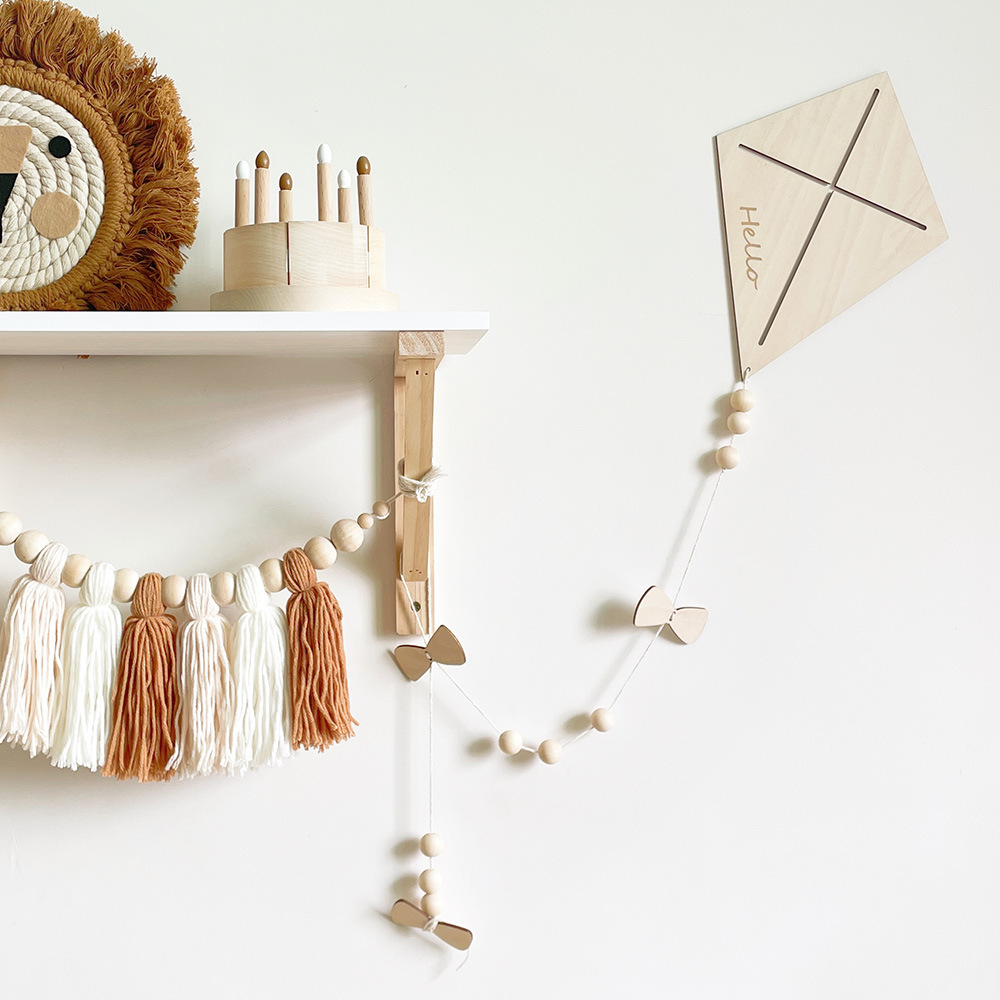 INS Nordic Wooden Kite Wall Or - Baby Nursery Products ulasan dan harga