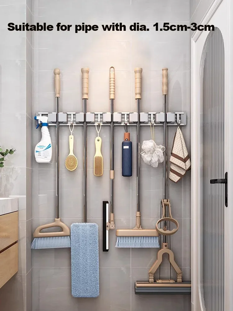 Mop and Broom Organizer Mop Ho - Baby Nursery Organizer ulasan dan harga