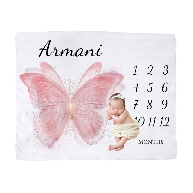 VIKAMA Pink Butterfly Baby Mil - Baby Nursery Decor Girl ulasan dan harga