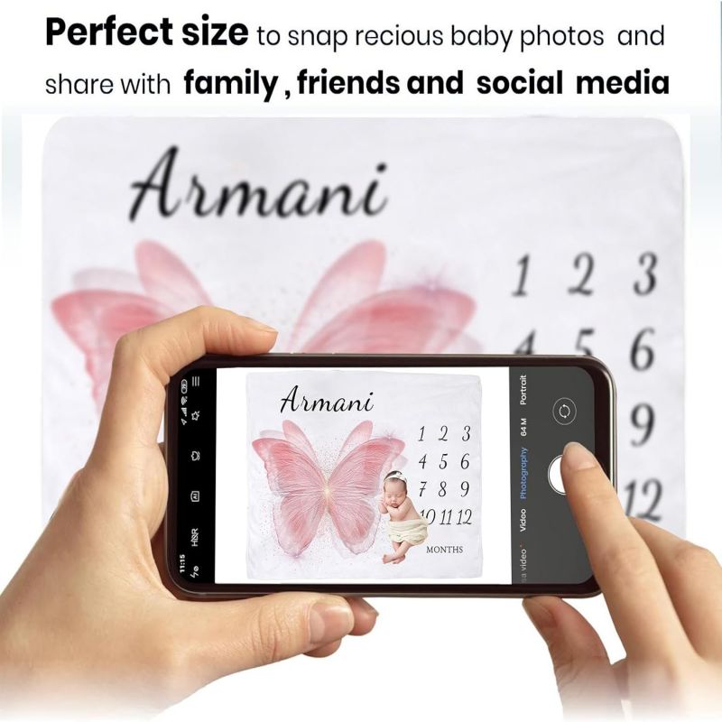 VIKAMA Pink Butterfly Baby Mil - Baby Nursery Decor Girl ulasan dan harga
