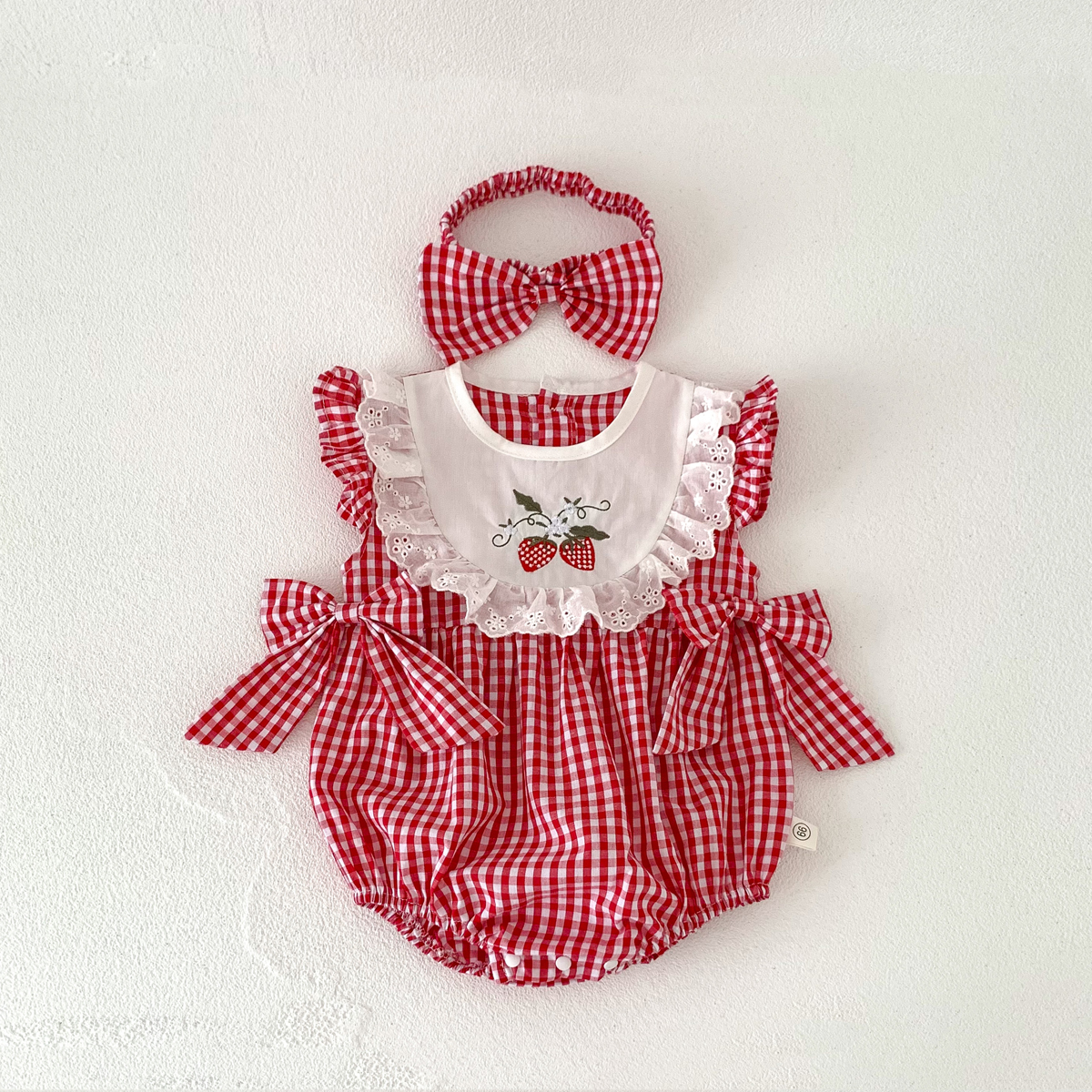 Summer Baby Girls Romper+Headb - Baby Nursery Embroidery ulasan dan harga