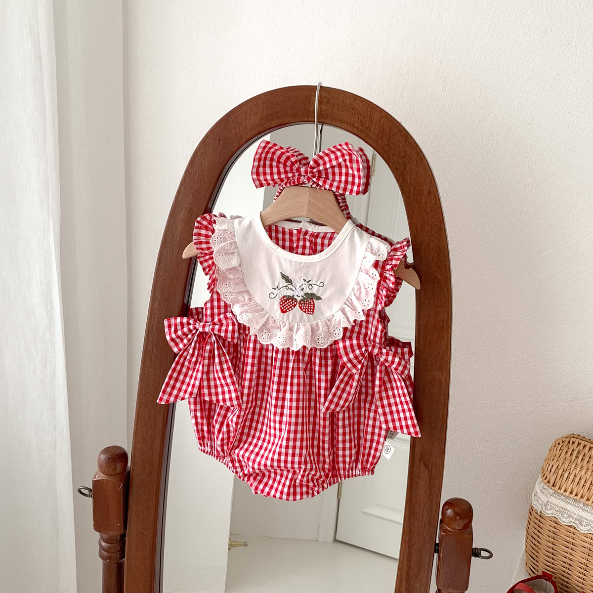 Summer Baby Girls Romper+Headb - Baby Nursery Embroidery ulasan dan harga