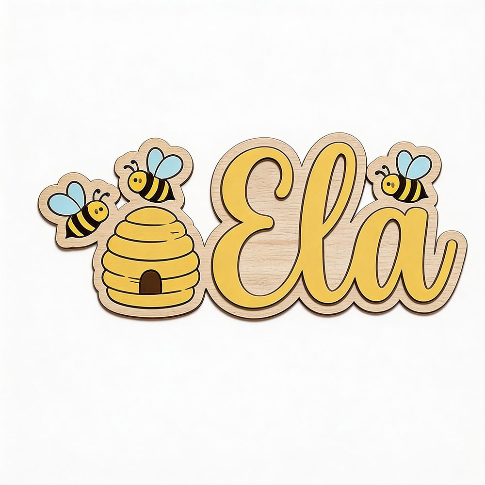 Personalized Cute Bee Hive Nam - Baby Nursery Decor Girl ulasan dan harga